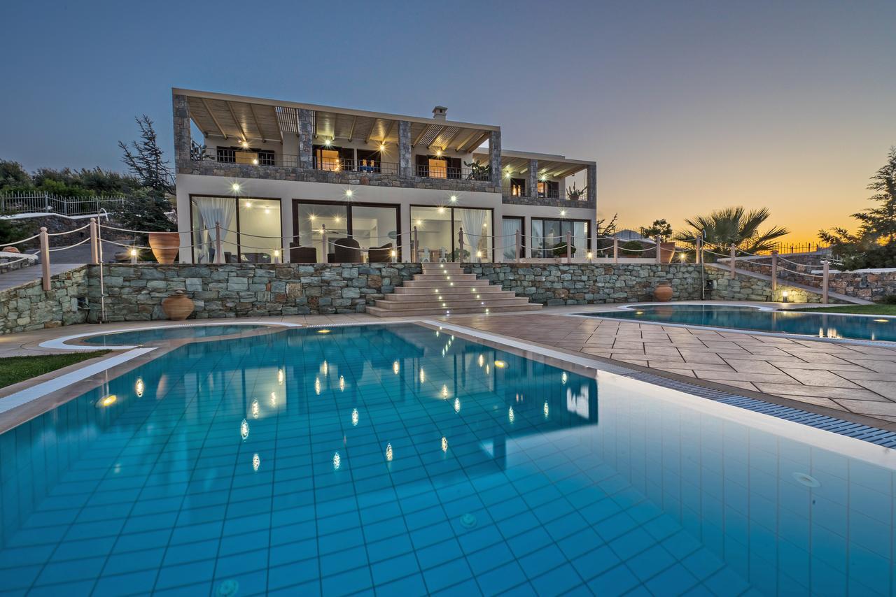 Sea Views At Villa Anemomylos With Heated Pool, Ping Pong And Tennis Agia Pelagia  Buitenkant foto