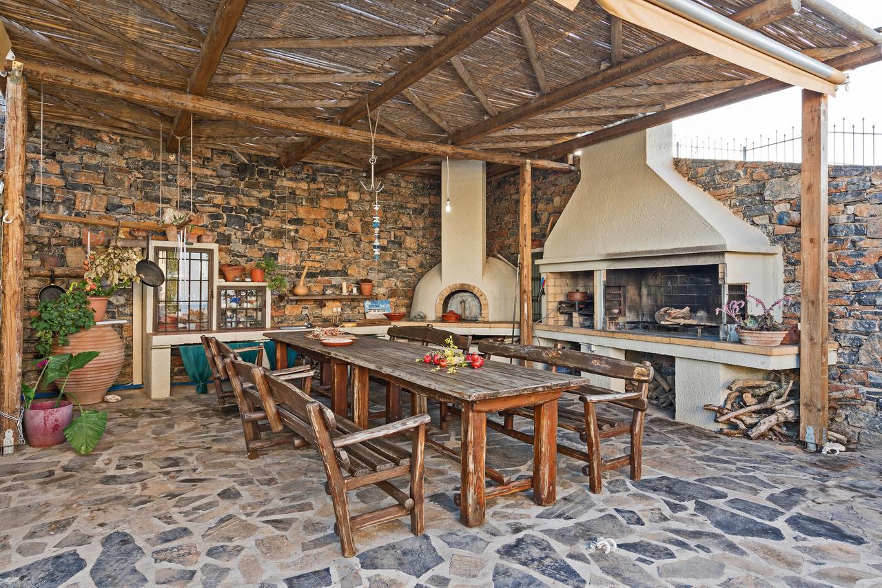 Sea Views At Villa Anemomylos With Heated Pool, Ping Pong And Tennis Agia Pelagia  Buitenkant foto