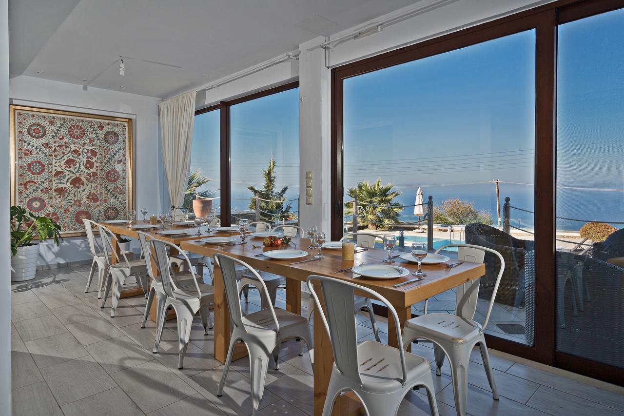 Sea Views At Villa Anemomylos With Heated Pool, Ping Pong And Tennis Agia Pelagia  Buitenkant foto