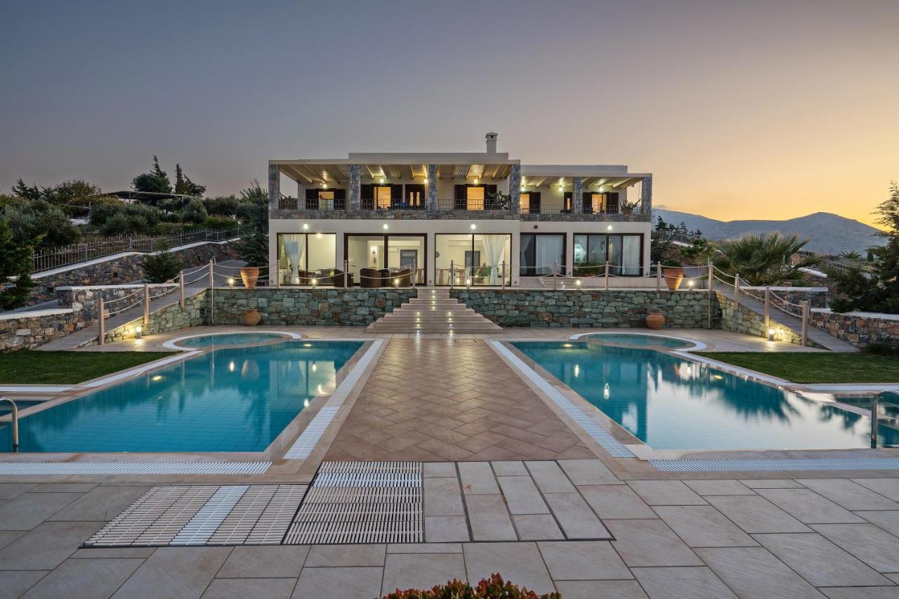 Sea Views At Villa Anemomylos With Heated Pool, Ping Pong And Tennis Agia Pelagia  Buitenkant foto